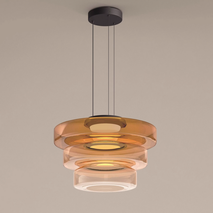 Suspension design Bauhaus, lampe verre élégante. Éclairage intérieur, hauteur réglable.