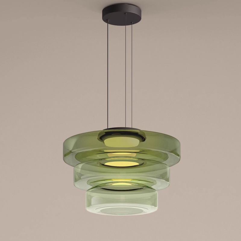 Suspension design Bauhaus, lampe verre élégante. Éclairage intérieur, hauteur réglable.