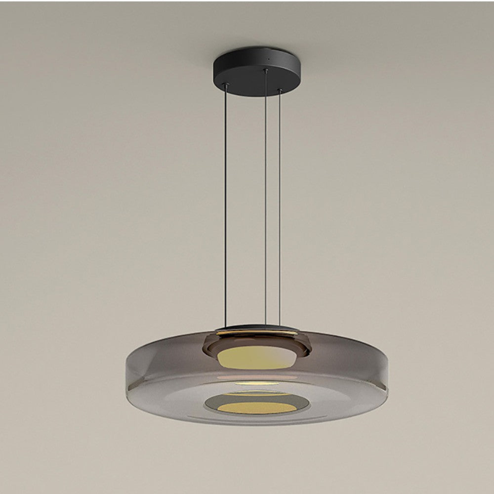 Suspension design Bauhaus, lampe verre élégante. Éclairage intérieur, hauteur réglable.
