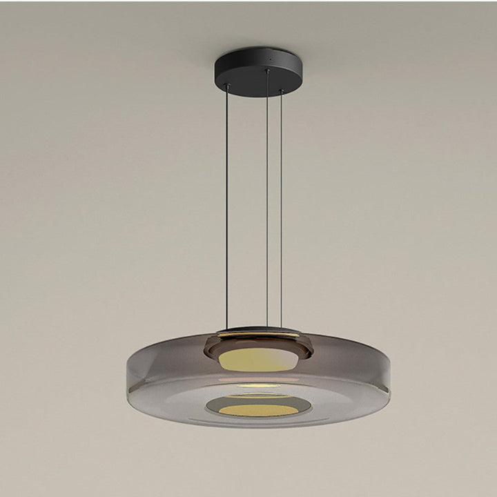 Suspension design Bauhaus, lampe verre élégante. Éclairage intérieur, hauteur réglable.