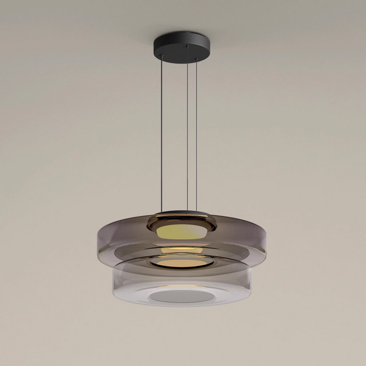 Suspension design Bauhaus, lampe verre élégante. Éclairage intérieur, hauteur réglable.