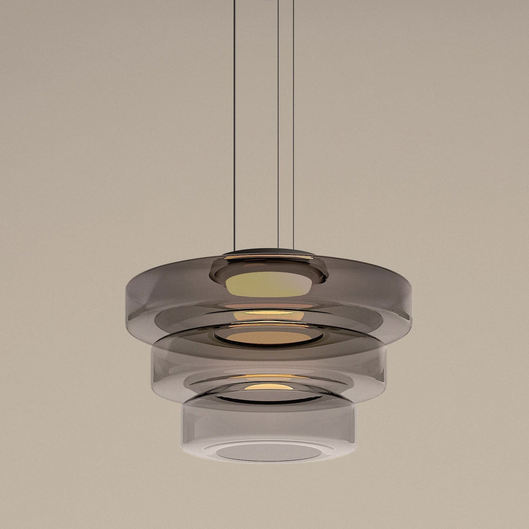 Suspension design Bauhaus, lampe verre élégante. Éclairage intérieur, hauteur réglable.