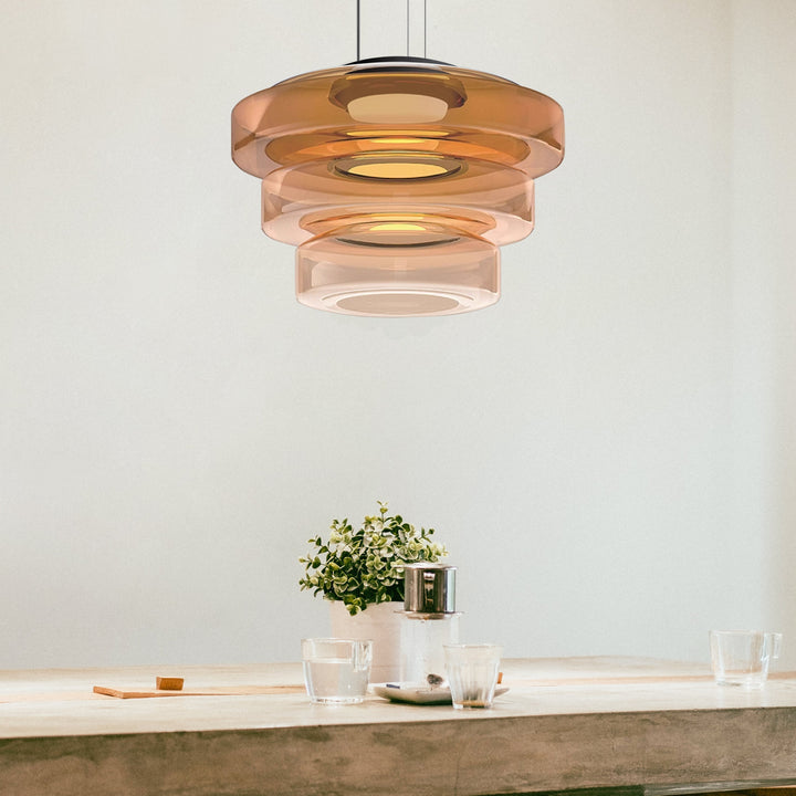 Suspension design Bauhaus, lampe verre élégante. Éclairage intérieur, hauteur réglable.