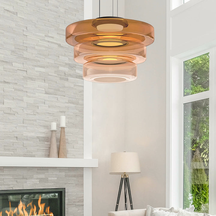 Suspension design Bauhaus, lampe verre élégante. Éclairage intérieur, hauteur réglable.