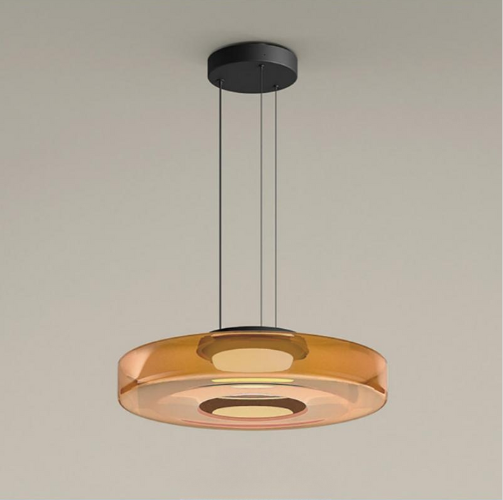 Suspension design Bauhaus, lampe verre élégante. Éclairage intérieur, hauteur réglable.