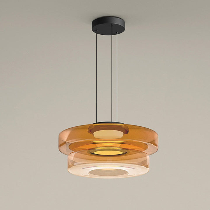 Suspension design Bauhaus, lampe verre élégante. Éclairage intérieur, hauteur réglable.