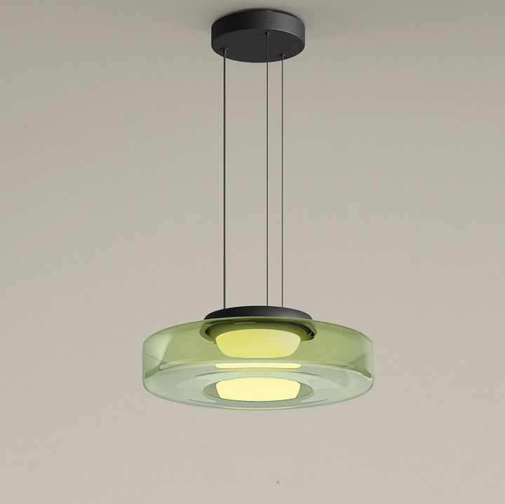 Suspension design Bauhaus, lampe verre élégante. Éclairage intérieur, hauteur réglable.