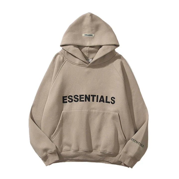 "Sweat à capuche femme, design minimaliste, couleur neutre, matériaux doux, coupe féminine, comfort et style."