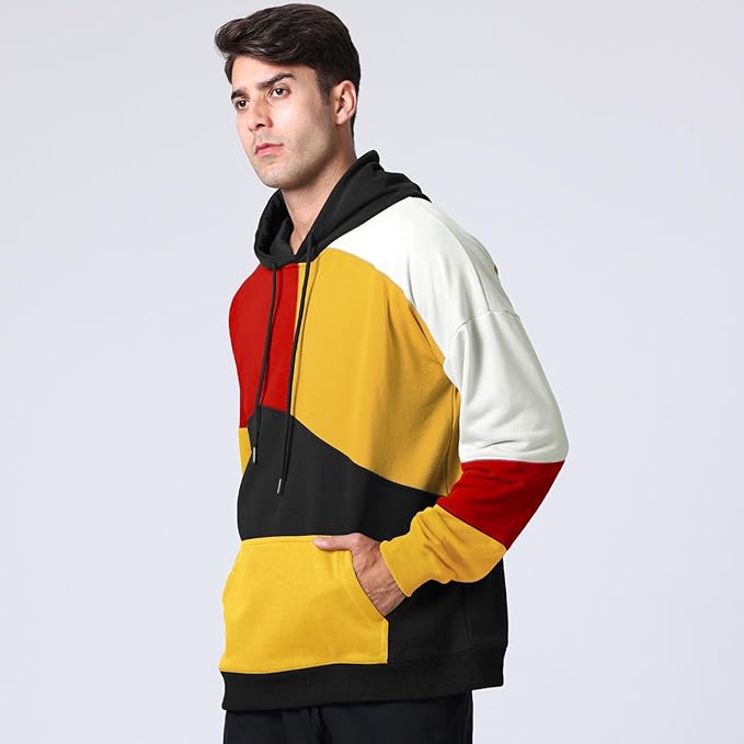 Hoodie homme décontracté, couleurs vibrantes. Mode masculine urbaine, moderne et tendance.