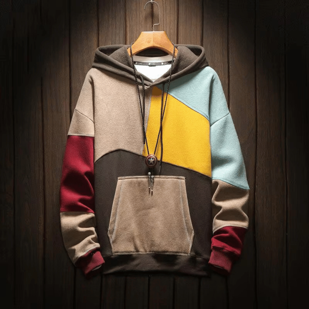 Sweat homme tendance aux couleurs vives. Idéal pour un look streetwear moderne et confortable.