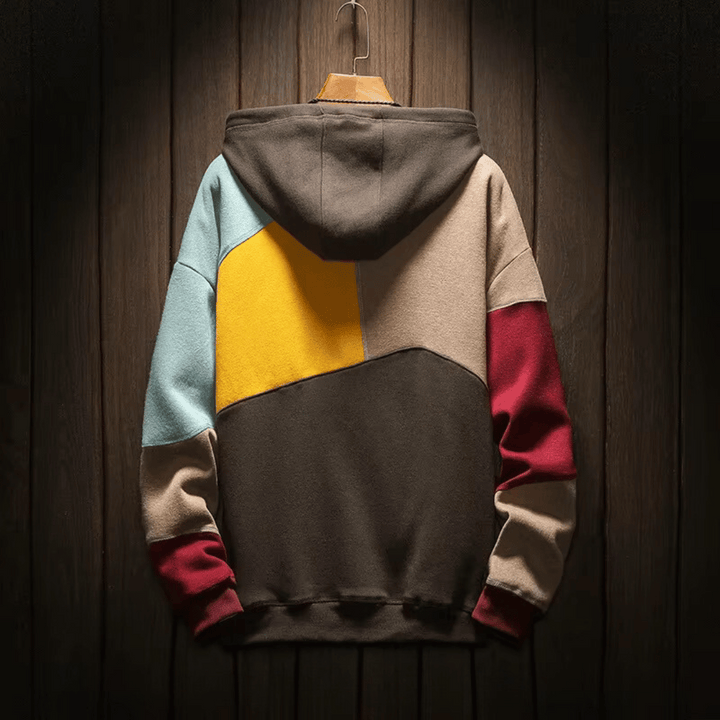 Hoodie confortable homme, design moderne. Parfait pour une allure urbaine et colorée décontractée.