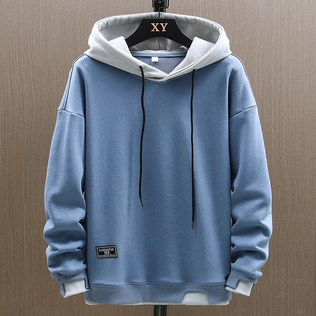 Sweat à capuche homme premium, couleur unie, pour un confort décontracté quotidien et style casual. Vêtement doux.