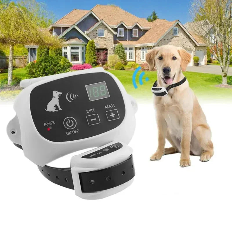 Système dressage chien sans fil rechargeable IP67.  Clôture invisible pour chien, sécurité et liberté.