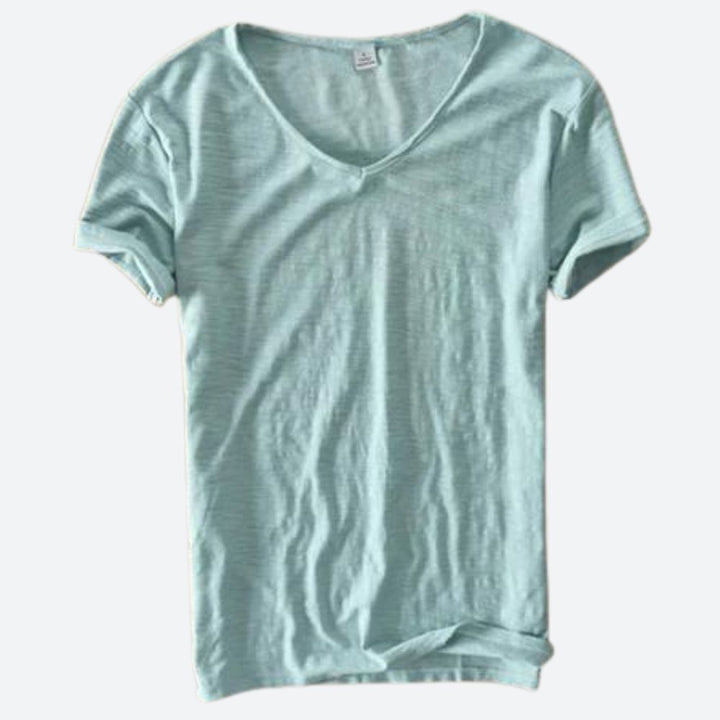 "T-shirt homme été coton lin, respirabilité, style décontracté, couleurs variées, idéal journées chaudes et plein air."