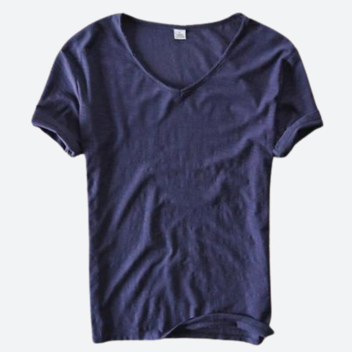"T-shirt homme été coton lin, respirabilité, style décontracté, couleurs variées, idéal journées chaudes et plein air."