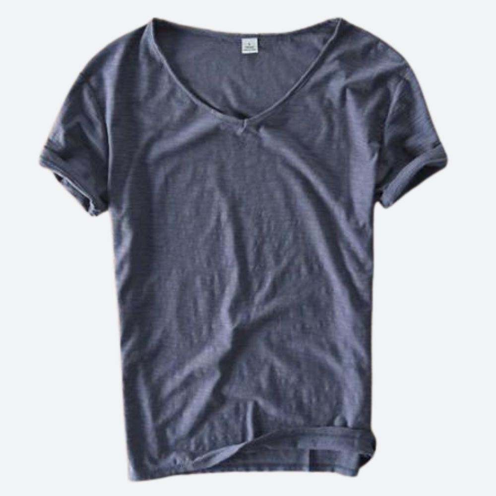 "T-shirt homme été coton lin, respirabilité, style décontracté, couleurs variées, idéal journées chaudes et plein air."