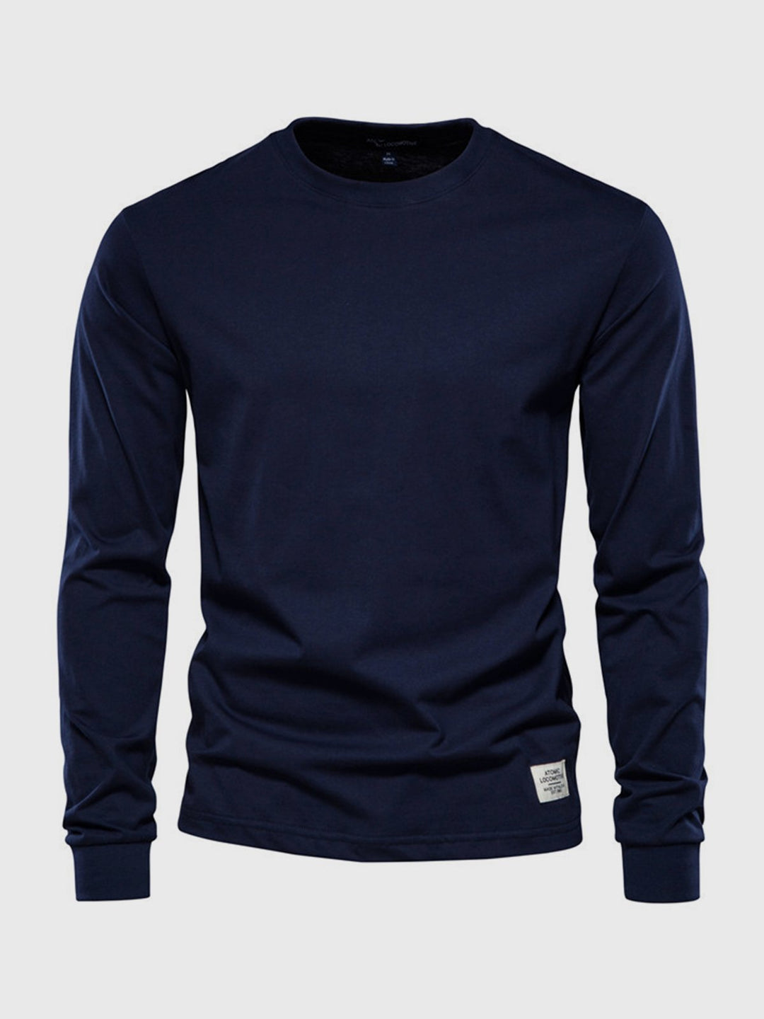 Vêtement quotidien: t-shirt homme confortable à manches longues et col rond, facile à assortir.