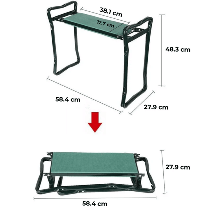 Tabouret agenouilloir ergonomique. Posture améliorée, confort optimal. Design robuste et stable.