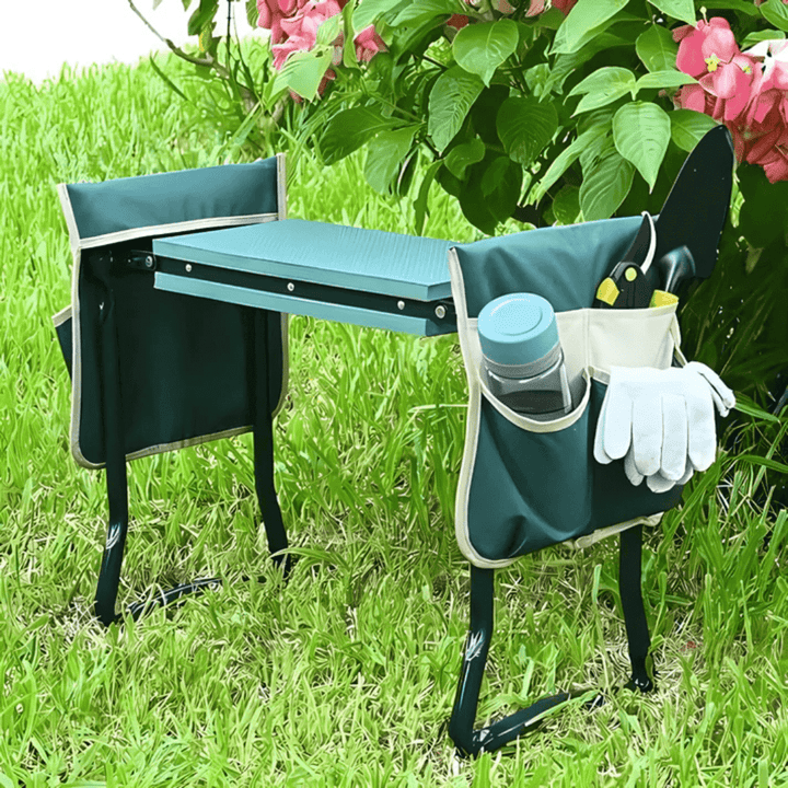 Tabouret agenouilloir ergonomique. Posture améliorée, confort optimal. Design robuste et stable.