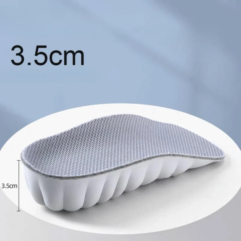 Talonnettes élastiques 4D unisexes pour un confort durable et une absorption des chocs sous les pieds.