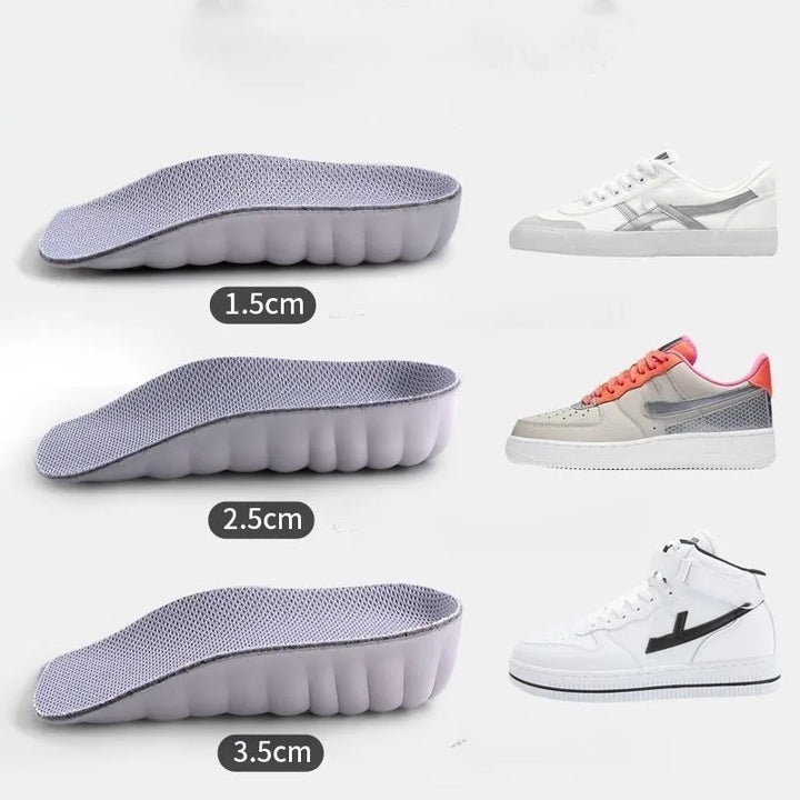 Lot de talonnettes 4D orthopédiques, procurant un soutien confortable et une hauteur discrète pour tous les pieds.