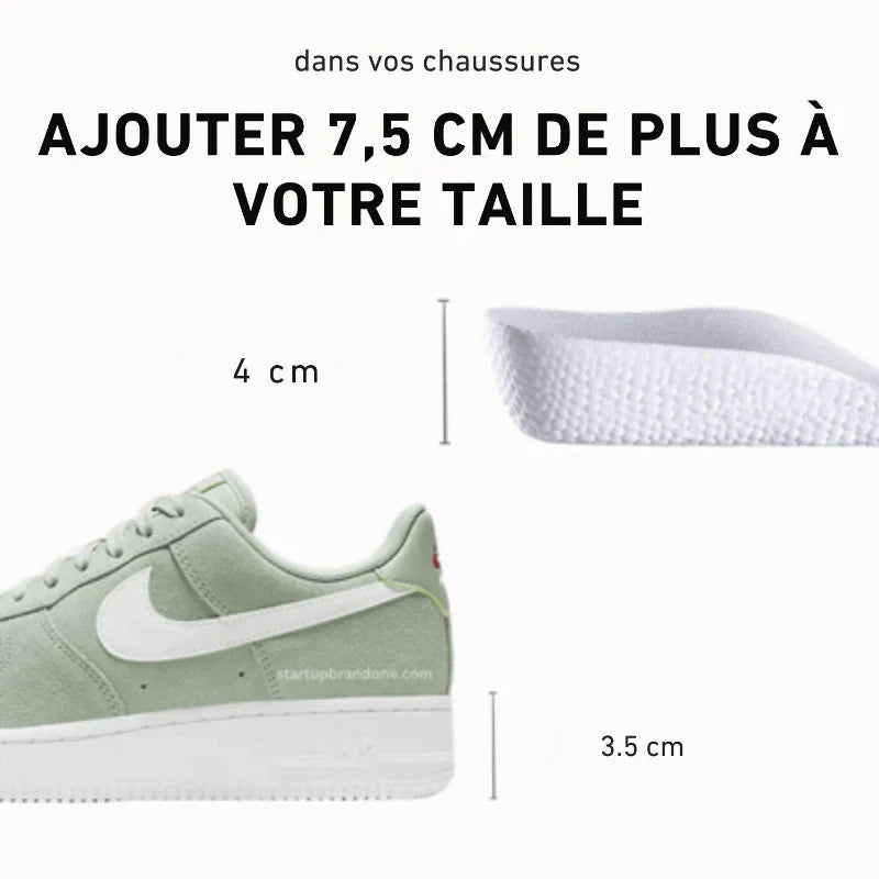 Gagnez en hauteur et en confiance avec ces talonnettes orthopédiques pour hommes, confortables et discrètes.