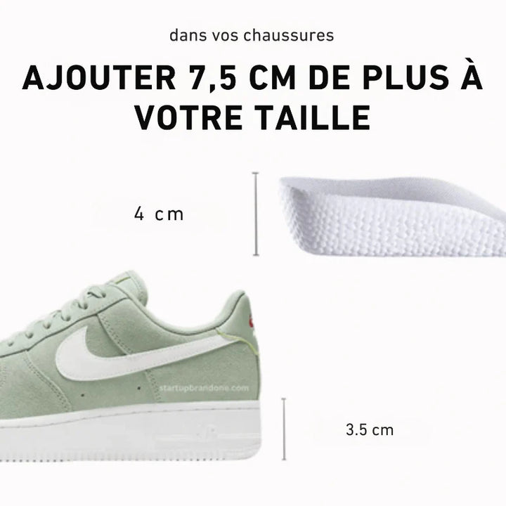 Gagnez en hauteur et en confiance avec ces talonnettes orthopédiques pour hommes, confortables et discrètes.