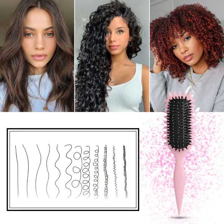 Brosse démêlante et définissante pour boucles - Ozerty