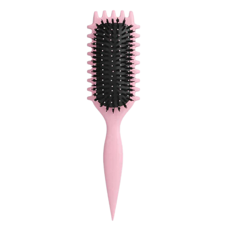 Brosse démêlante et définissante pour boucles -Rose - Ozerty