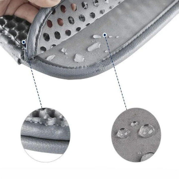 Tapis alvéolé imperméable antidérapant pour litière chat.  Protège sols, récupère litière.