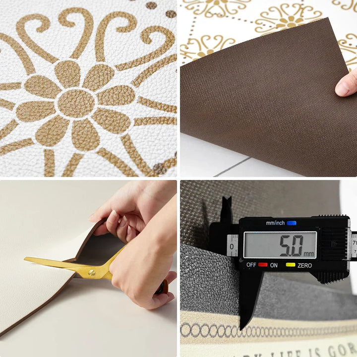 Tapis cuisine lavable antidérapant. Motif zellige, design élégant et fonctionnel.