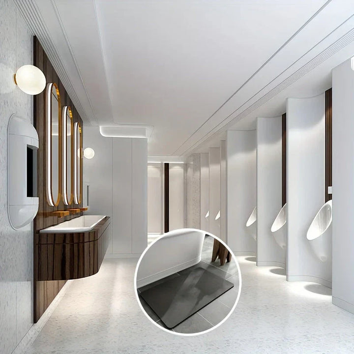 Tapis de bain diatomite antidérapant, séchage rapide.  Absorption optimale, design élégant.