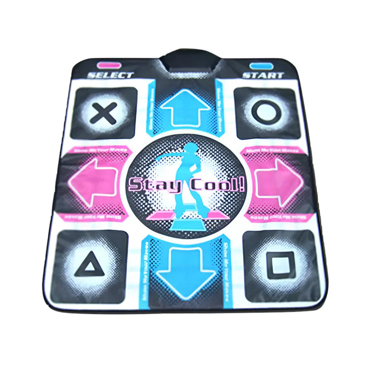 "Tapis de danse interactif coloré avec capteur, stimule le fitness ludique et la coordination musicale à domicile."