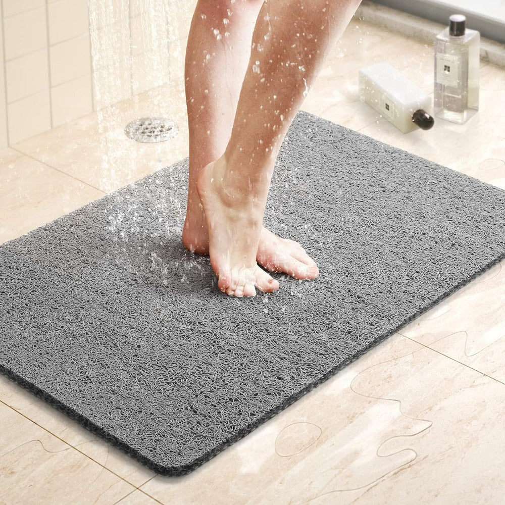 "Tapis de douche antidérapant doux avec technologie Microban, texture confortable, 60x40 cm, couleur adaptable, salle de bain