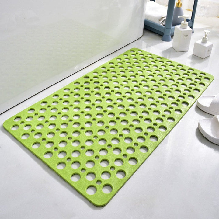 "Tapis de douche antidérapant PVC, bleu, texture à ventouses et surface drainante pour sécurité et confort dans la salle de b