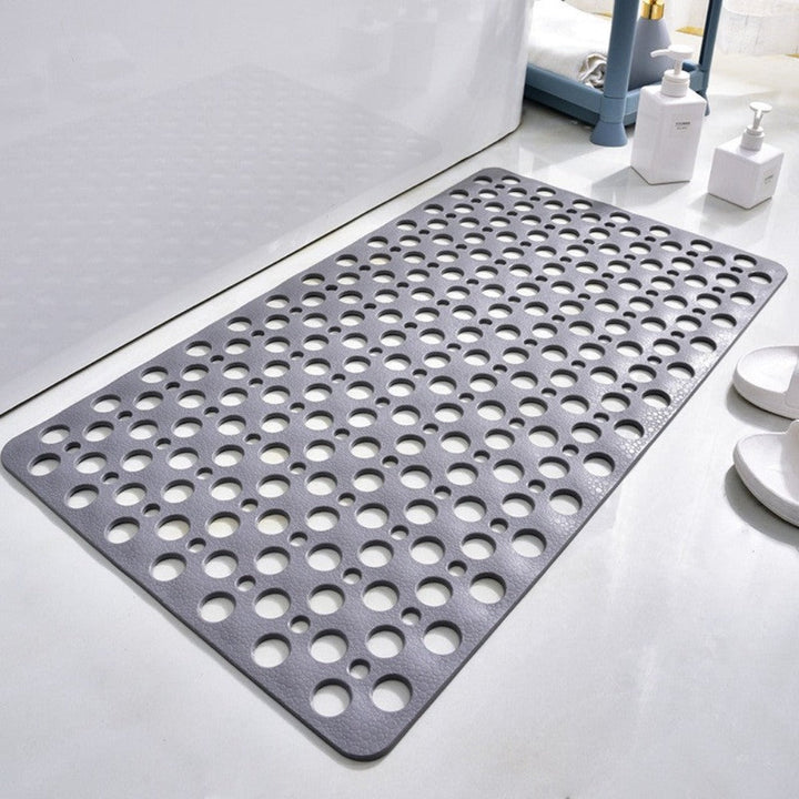 "Tapis de douche antidérapant PVC, bleu, texture à ventouses et surface drainante pour sécurité et confort dans la salle de b