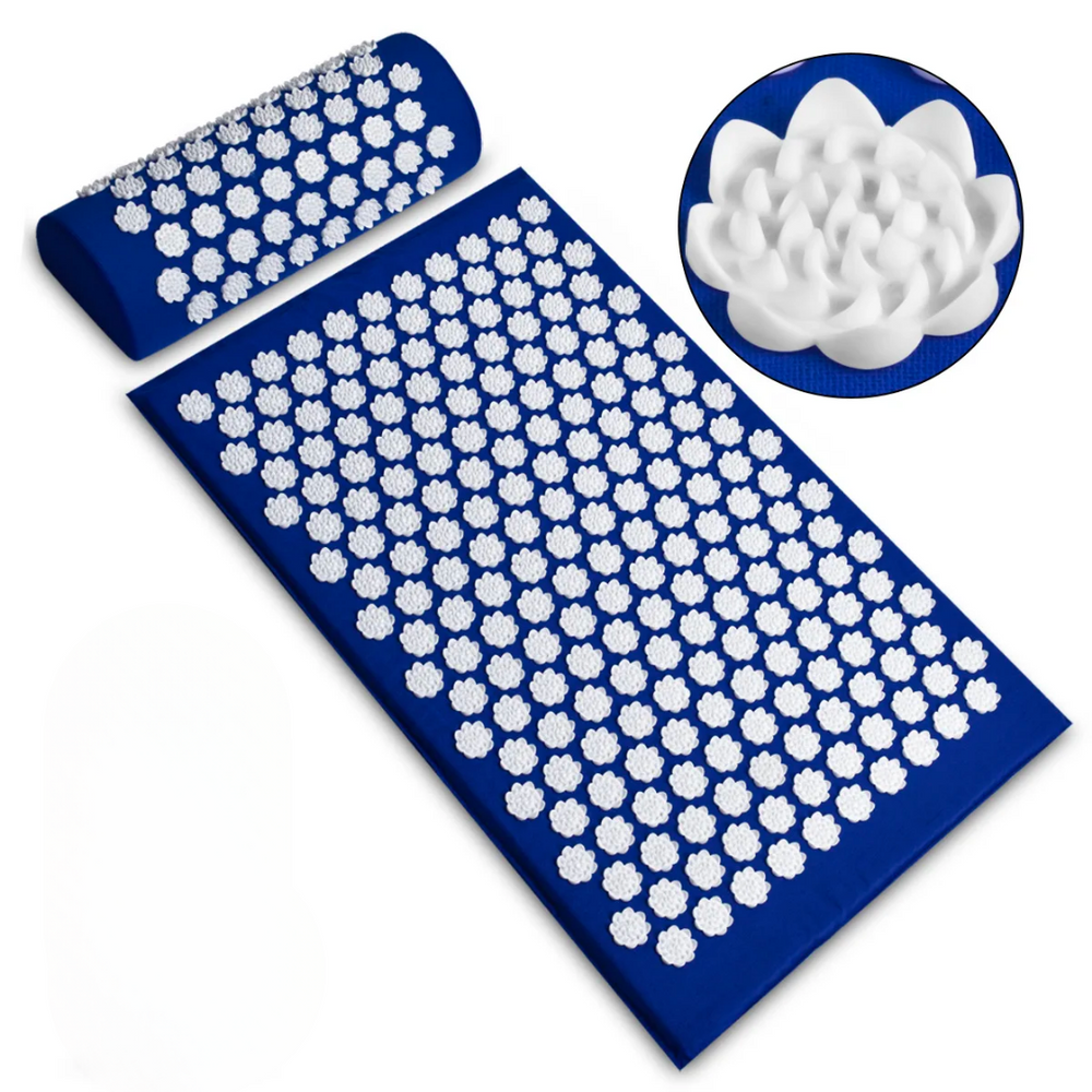 "Tapis de relaxation fleuri en mousse, soulagement musculaire et détente, idéal après le yoga ou l'entraînement."