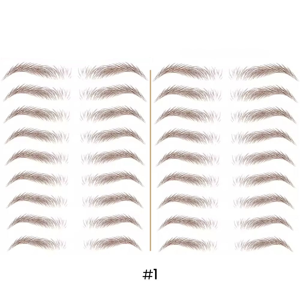 Tatouage sourcils temporaire 4D waterproof, look naturel, application facile, plusieurs teintes disponibles.