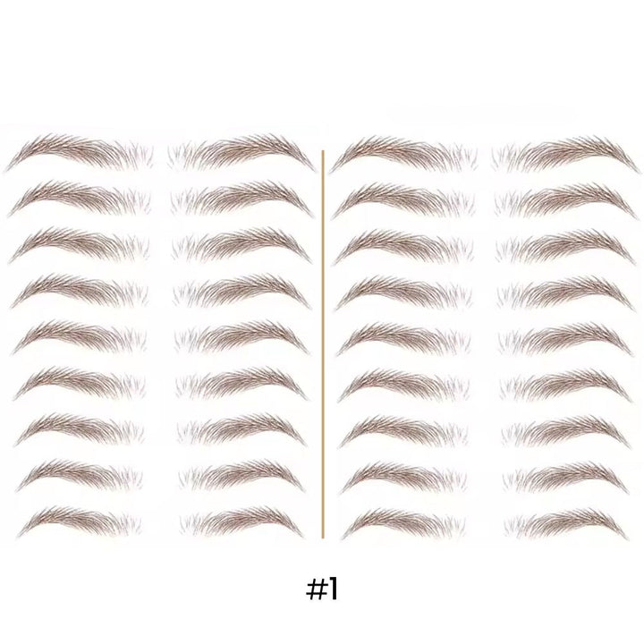 Tatouage sourcils temporaire 4D waterproof, look naturel, application facile, plusieurs teintes disponibles.