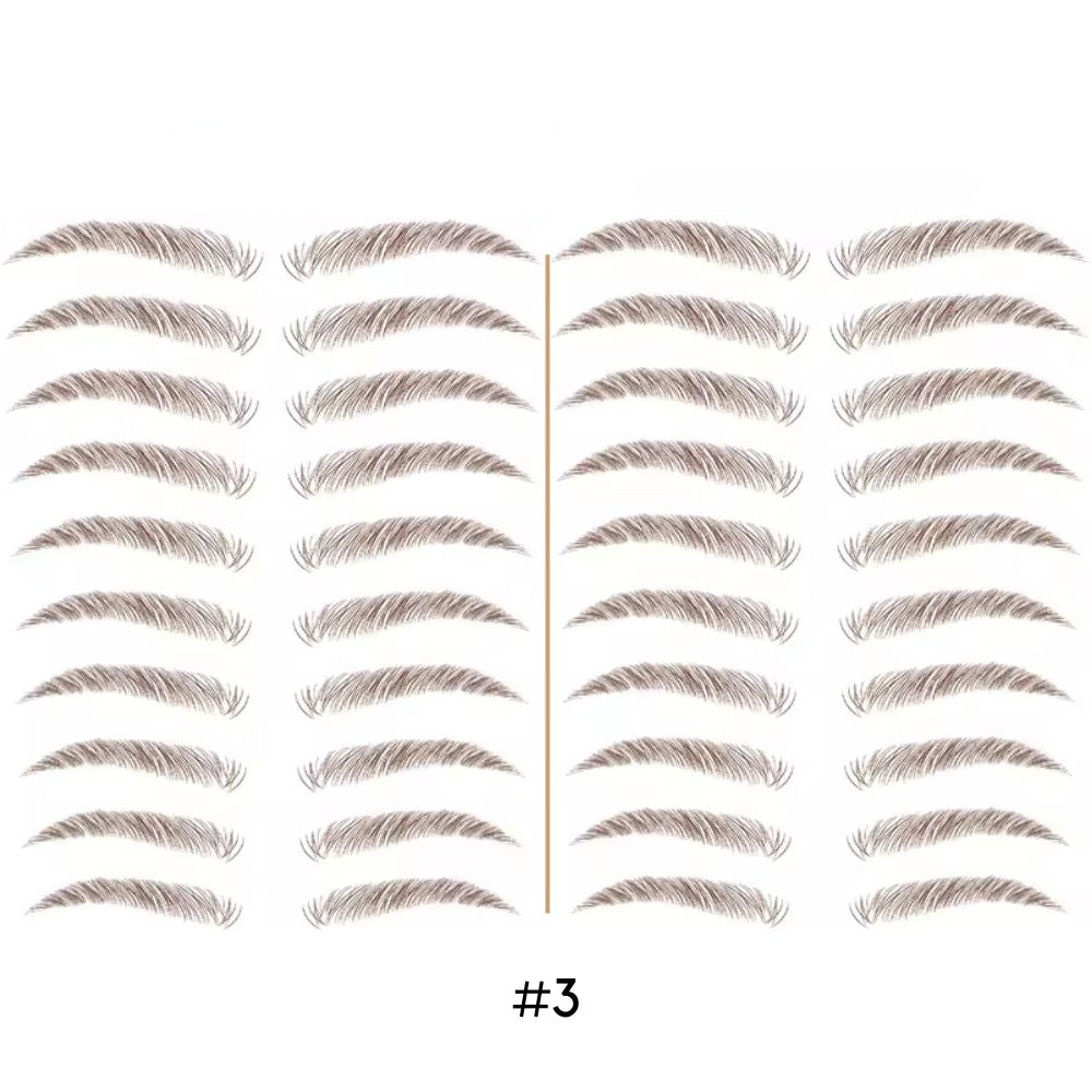 Tatouage sourcils temporaire 4D waterproof, look naturel, application facile, plusieurs teintes disponibles.