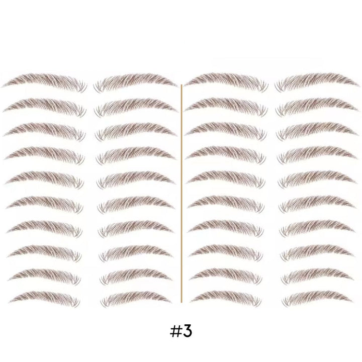 Tatouage sourcils temporaire 4D waterproof, look naturel, application facile, plusieurs teintes disponibles.