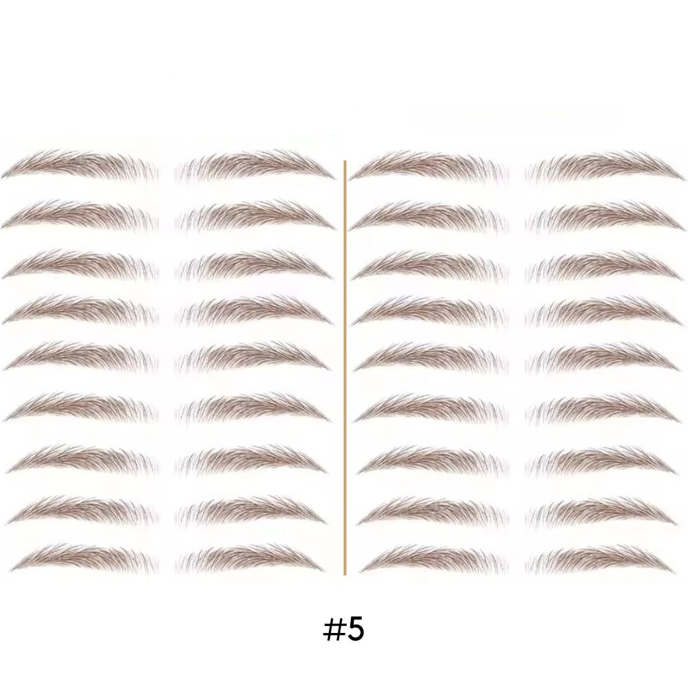 Tatouage sourcils temporaire 4D waterproof, look naturel, application facile, plusieurs teintes disponibles.