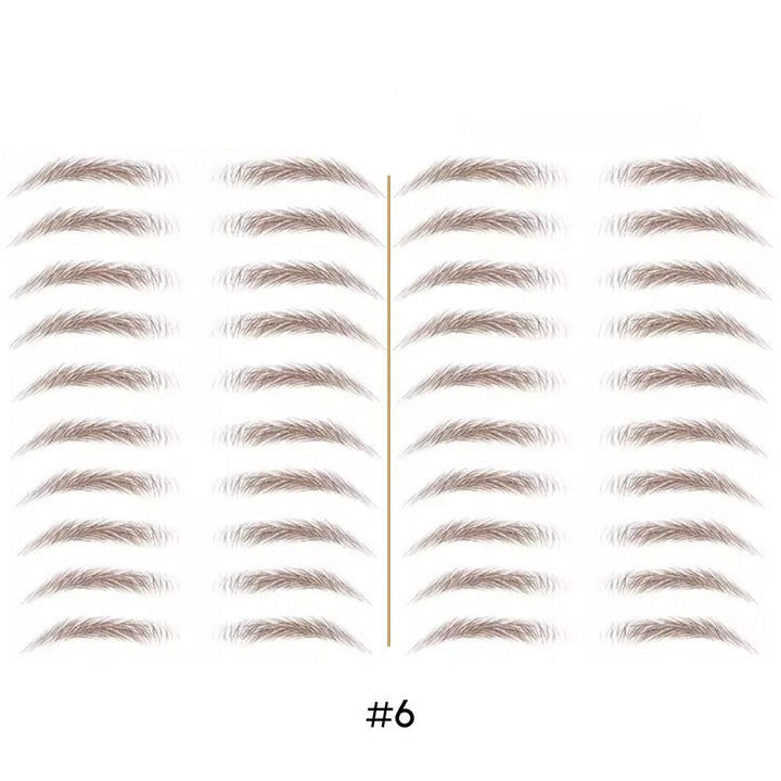 Tatouage sourcils temporaire 4D waterproof, look naturel, application facile, plusieurs teintes disponibles.