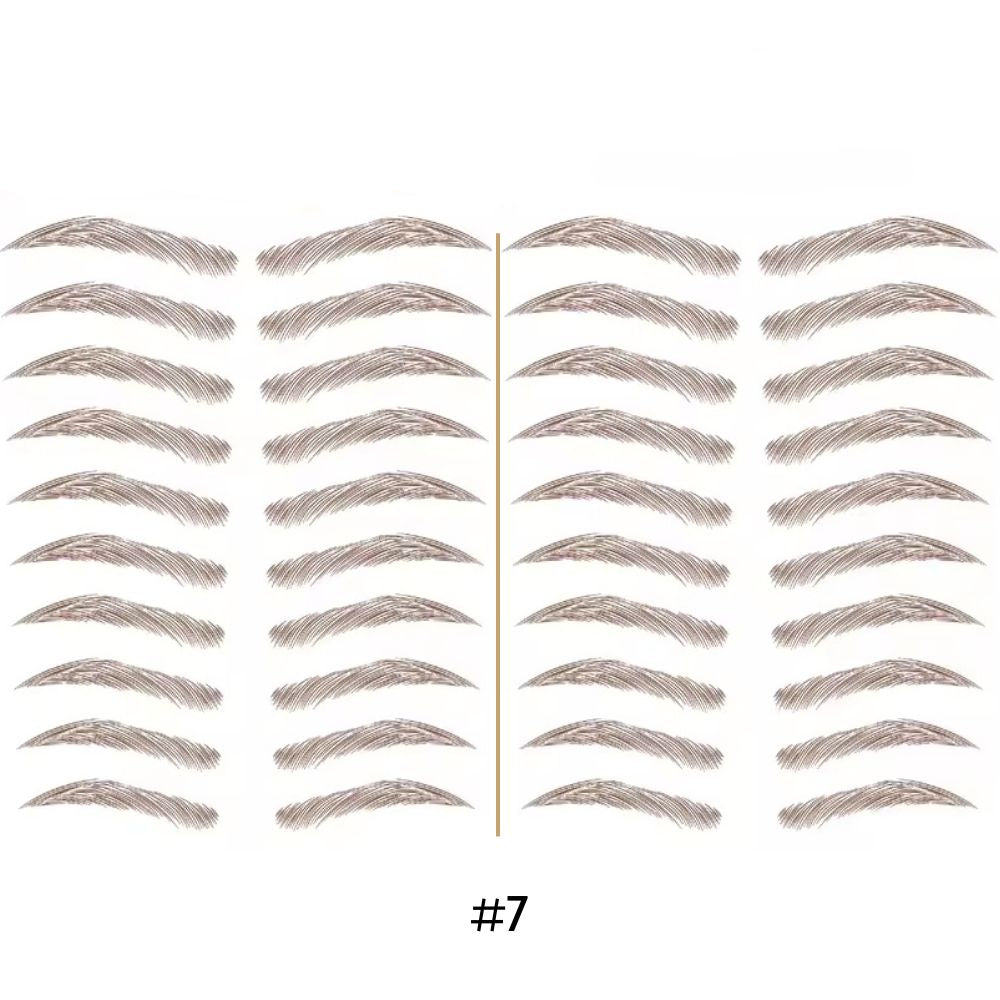 Tatouage sourcils temporaire 4D waterproof, look naturel, application facile, plusieurs teintes disponibles.
