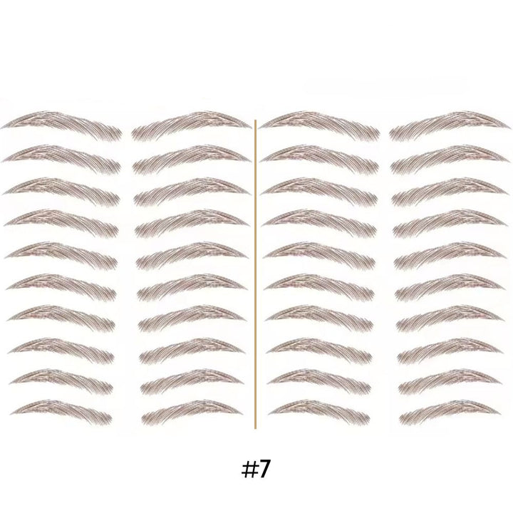 Tatouage sourcils temporaire 4D waterproof, look naturel, application facile, plusieurs teintes disponibles.