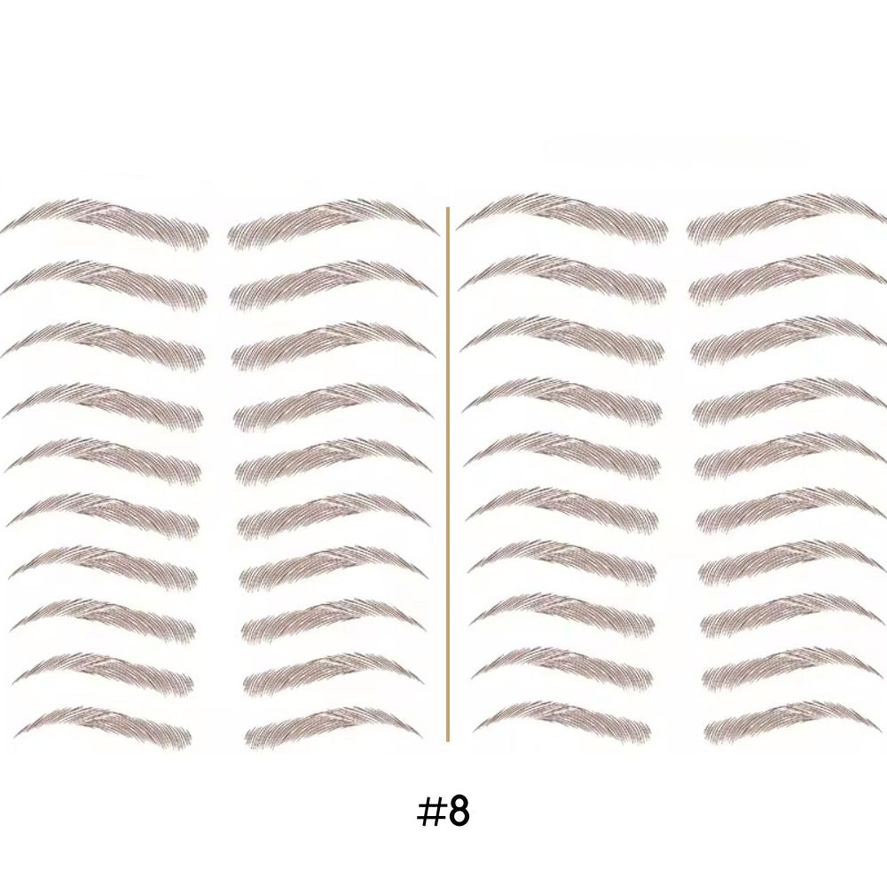 Tatouage sourcils temporaire 4D waterproof, look naturel, application facile, plusieurs teintes disponibles.