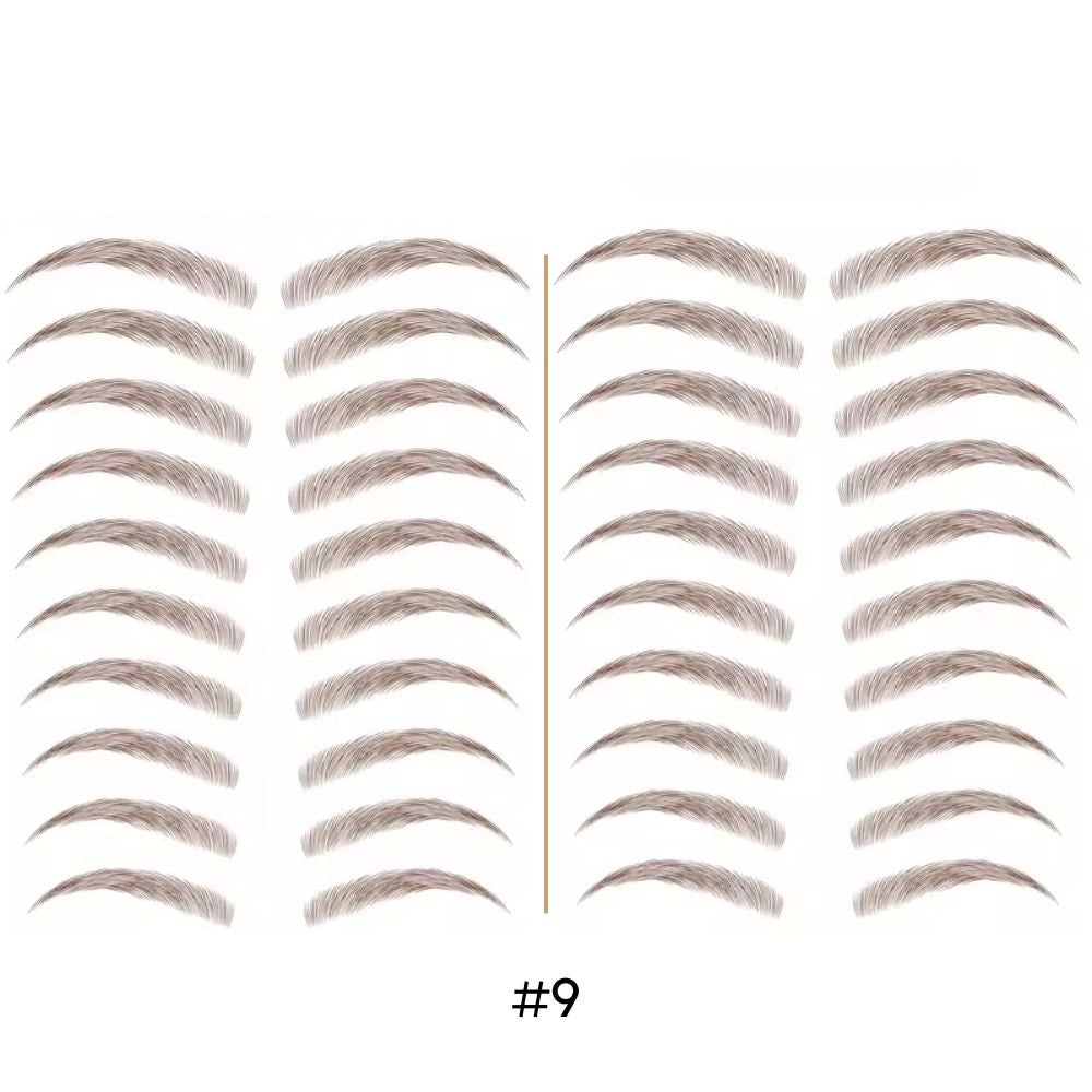 Tatouage sourcils temporaire 4D waterproof, look naturel, application facile, plusieurs teintes disponibles.