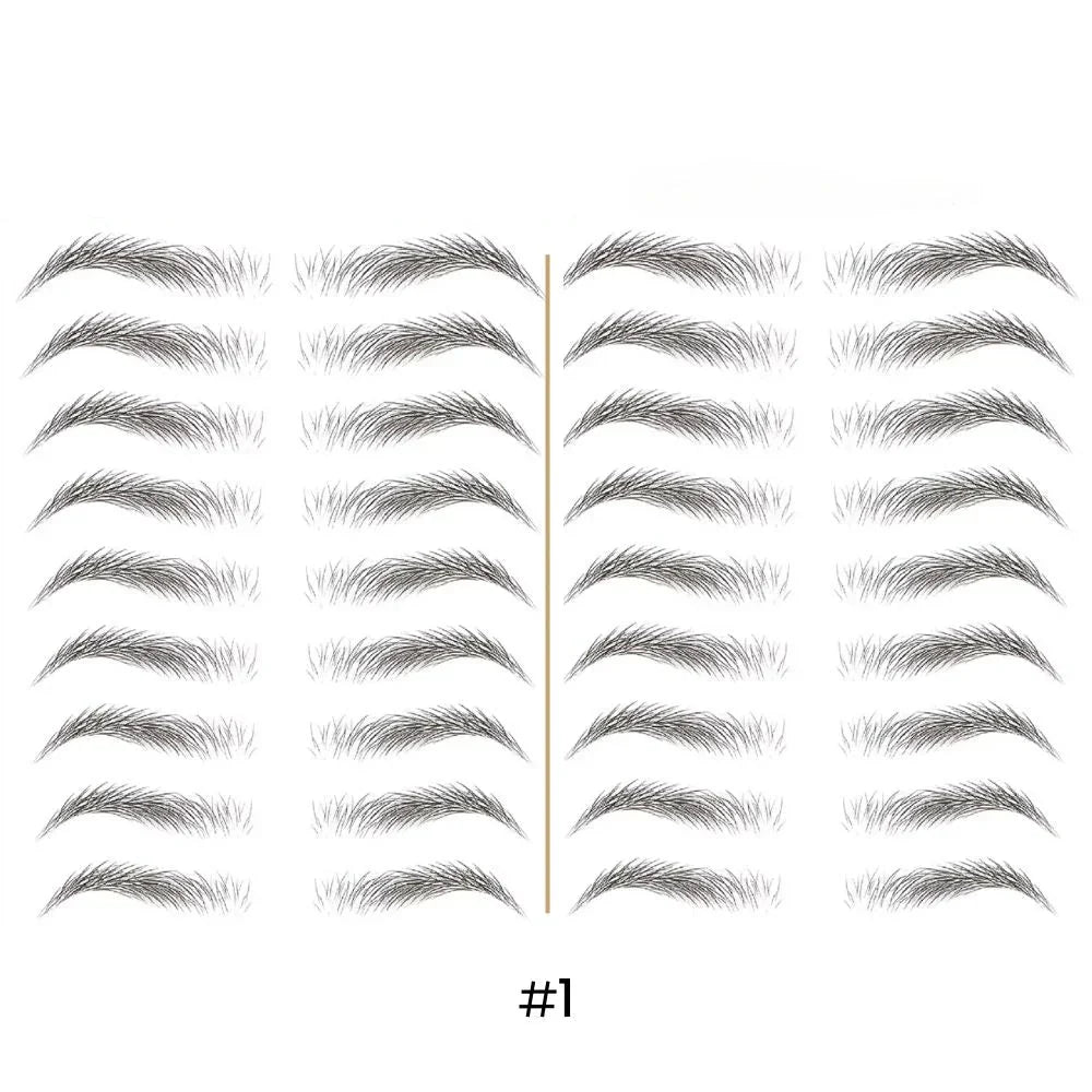 Tatouage sourcils temporaire 4D waterproof, look naturel, application facile, plusieurs teintes disponibles.