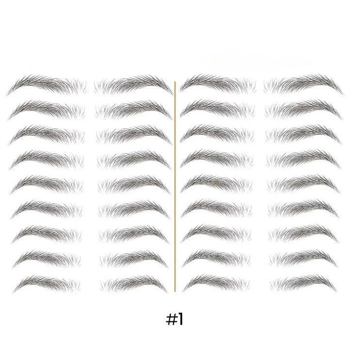 Tatouage sourcils temporaire 4D waterproof, look naturel, application facile, plusieurs teintes disponibles.
