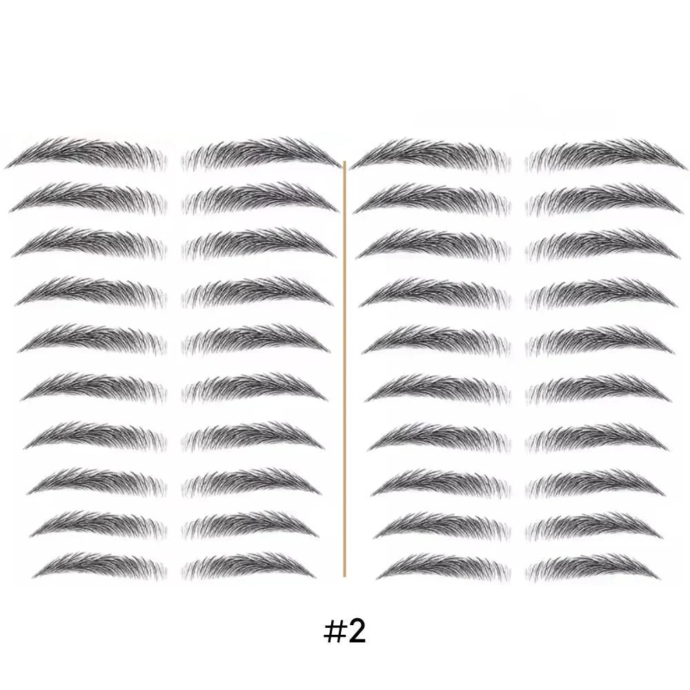 Tatouage sourcils temporaire 4D waterproof, look naturel, application facile, plusieurs teintes disponibles.